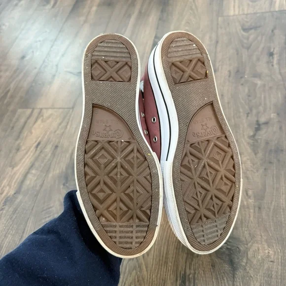 Converse All Stat Women High Top Platform Mauve Dusty Pink Sneakers Size 8 - Picture 2 of 5